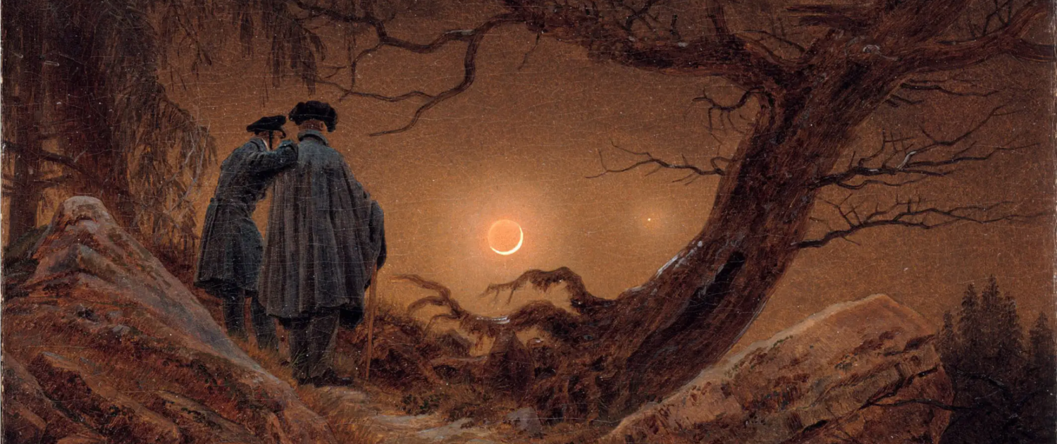 Caspar David Friedrich: Zwei Männer in Betrachtung des Mondes